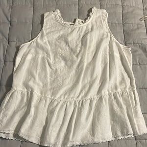 LOFT white summer top